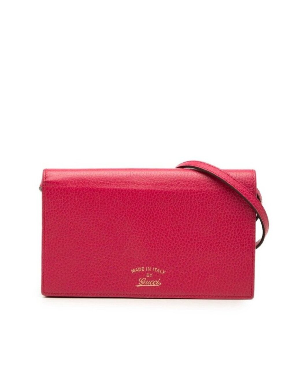 Gucci Swing Wallet Shoulder Bag Crossbody Pink Leather